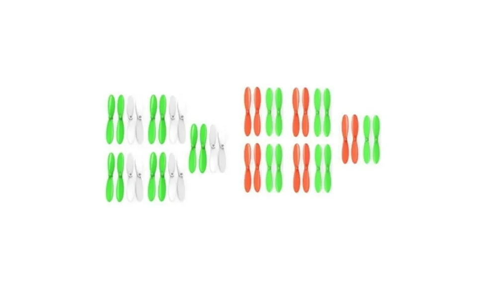 Hobbyflip 5 Sets Of 4 Orange Green And Green White 55mm Propellers Compatible With Hubsan X4 H107d