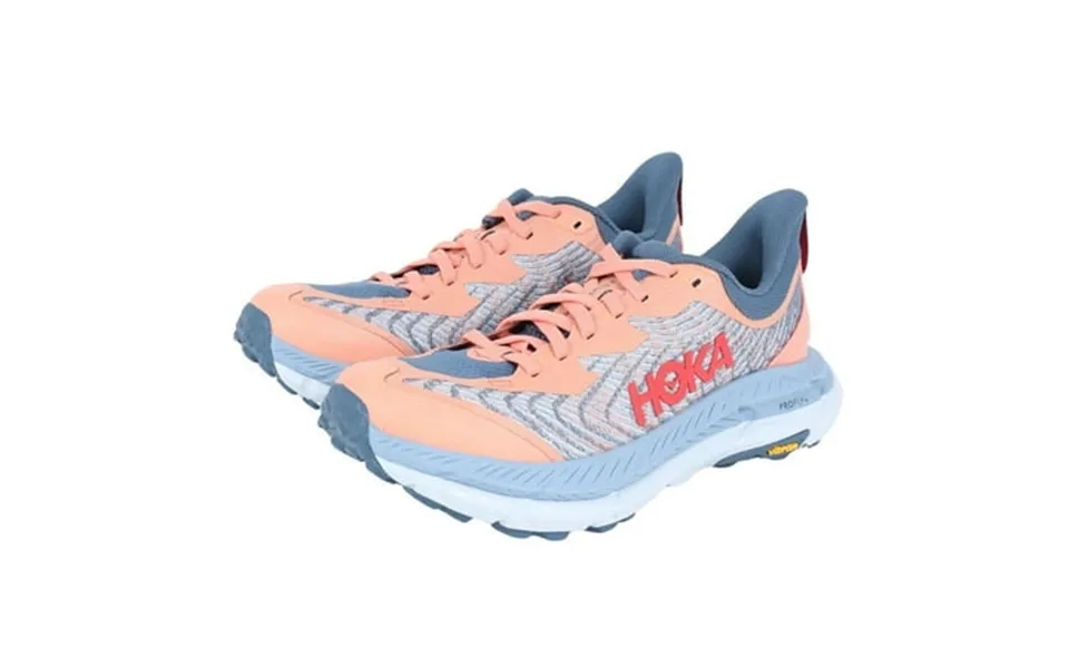 Hoka Mafate Speed 4 Trail Running Shoes Women Turquoise Papaya Royal Teal 9