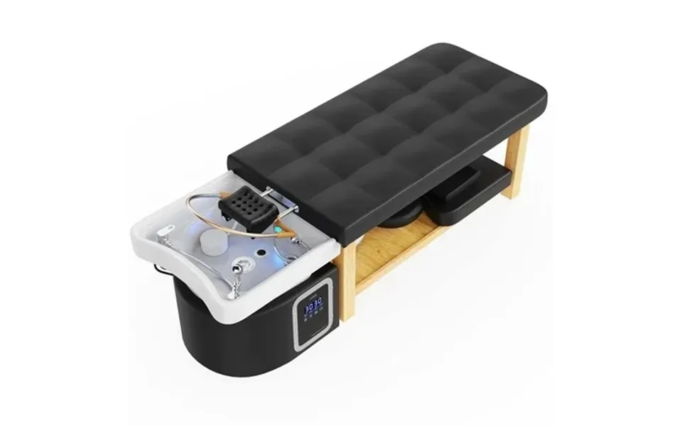 Holaki Stationary Head Spa Massage Table With Water Cycle & Fumigation Salon Equipment Pu Leather Wood Frame For Beauty