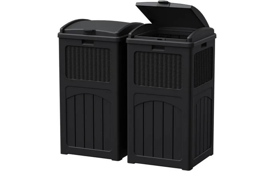 Homall Homes 2 Pcs 36 Gallon Trash Can Plastic Kitchen Trash Can