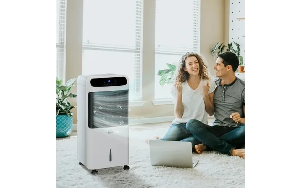 Homcom 32 Evaporative Air Cooler With 3.2 Gal Water Tank 60â Oscillating 3-in-1 Ice Cooling Fan Portable Swamp Cooler Wi