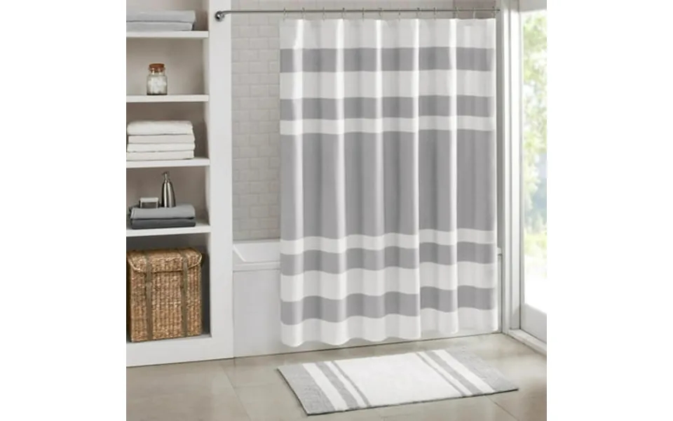 Home Essence Spa Waffle Shower Curtain With 3m Grey