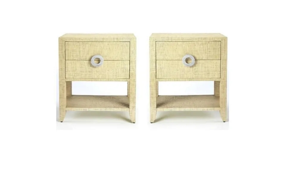 Home Square 28 H Modern End Table In Beige - Set Of 2