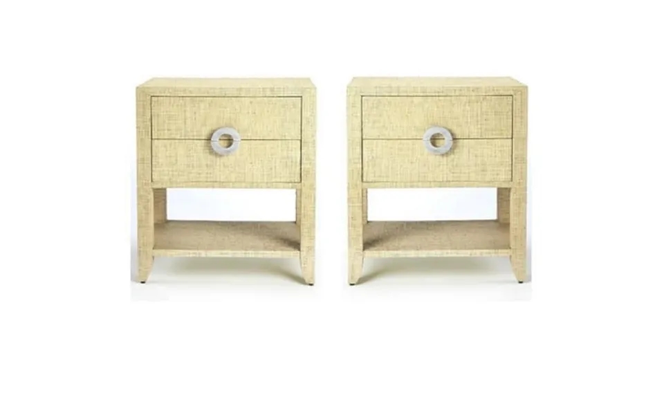 Home Square 28 H Modern End Table In Beige - Set Of 2