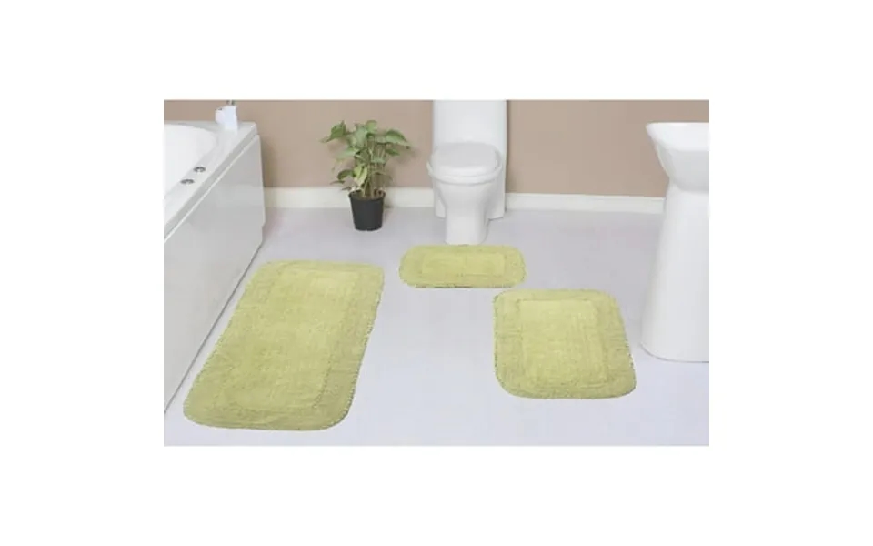 Home Weavers Bell Flower Collection - Absorbent Cotton Soft Bathroom Rug 5 Piece Set Beige Rug