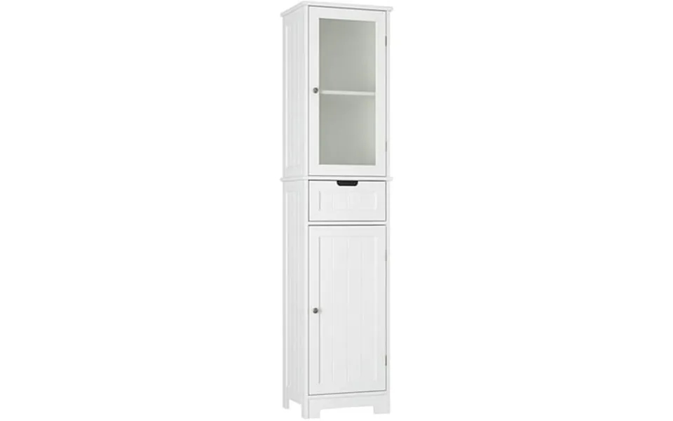 Homfa Bathroom Storage Cabinet White Linen Cabinet Narrow Tall Cabinet Storage Tower With Door And Drawer