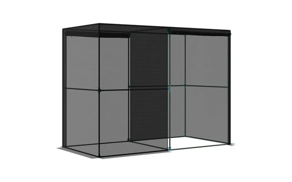 Homiyad 4 X 8 Crop Cage Plant Protection Tent With Zippered Doors For Vegetable Garden Backyard Black