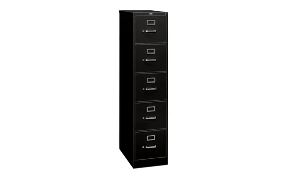 Hon 5-drawer Filing Cabinet - 310 Series Full-suspension Letter File Cabinet 26-1 2d Black H315