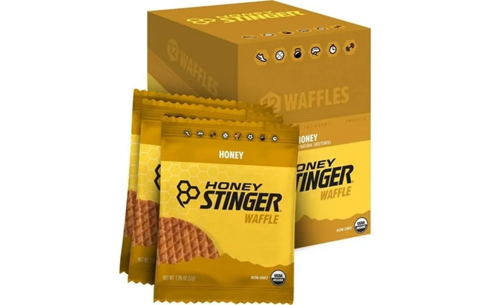 Honey Stinger Organic Energy Waffle Box Pack Honey 1.06 Ounce Pack Of 12
