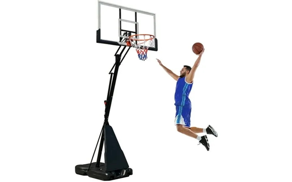 Hongge 60 In. Portable Basketball Hoop System 7.5 - 10 Ft. Height Adjustable