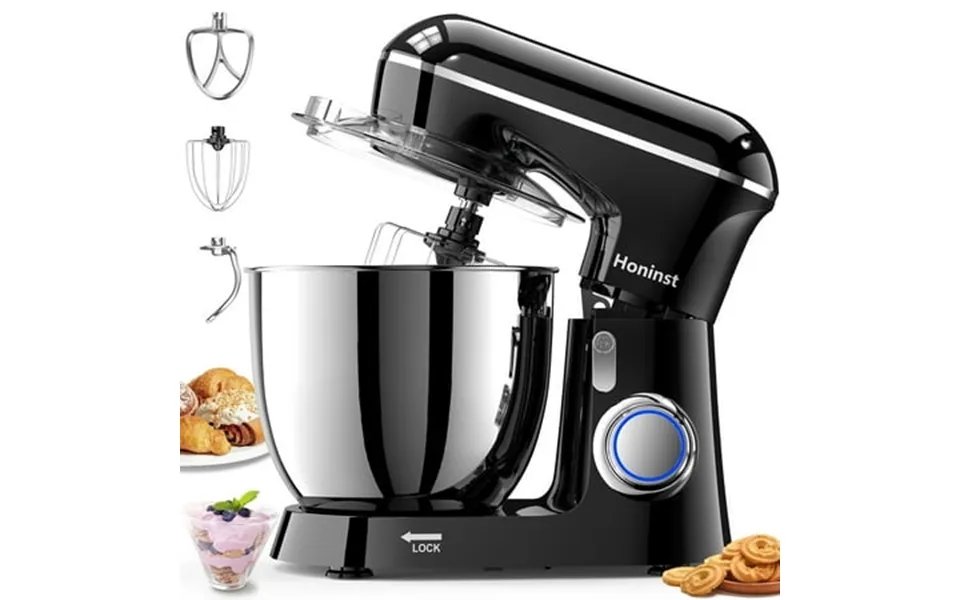 Honinst 6.5 Qt Electric Stand Mixer 10 P Speeds Lightweight With Tilt-head Kitchen Stand Mixer Dough Hook Whisk Beater A