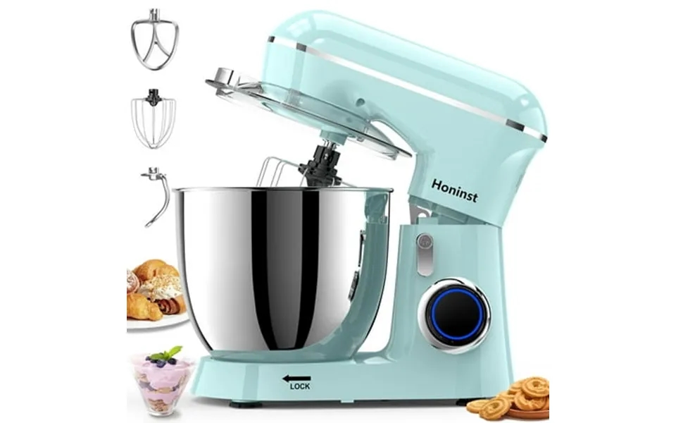 Honinst 6.5 Qt Electric Stand Mixer 10 P Speeds Lightweight With Tilt-head Kitchen Stand Mixer Dough Hook Whisk Beater A