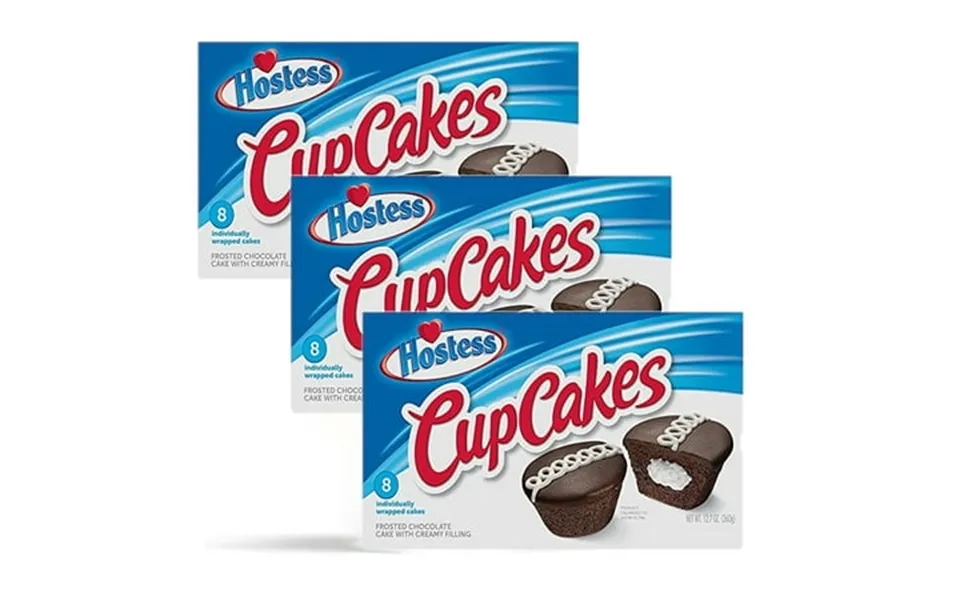 Hostess Chocolate Cupcakes 3 Pack 24 Cupcakes