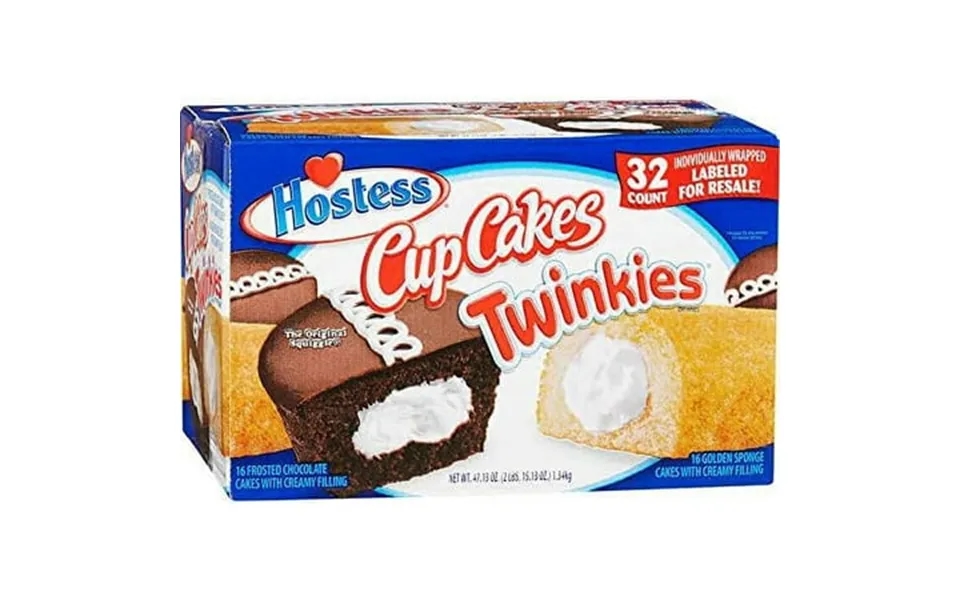Hostess Cupcakes And Twinkies Individually Wrapped Cakes Variety Pack - 32 Count