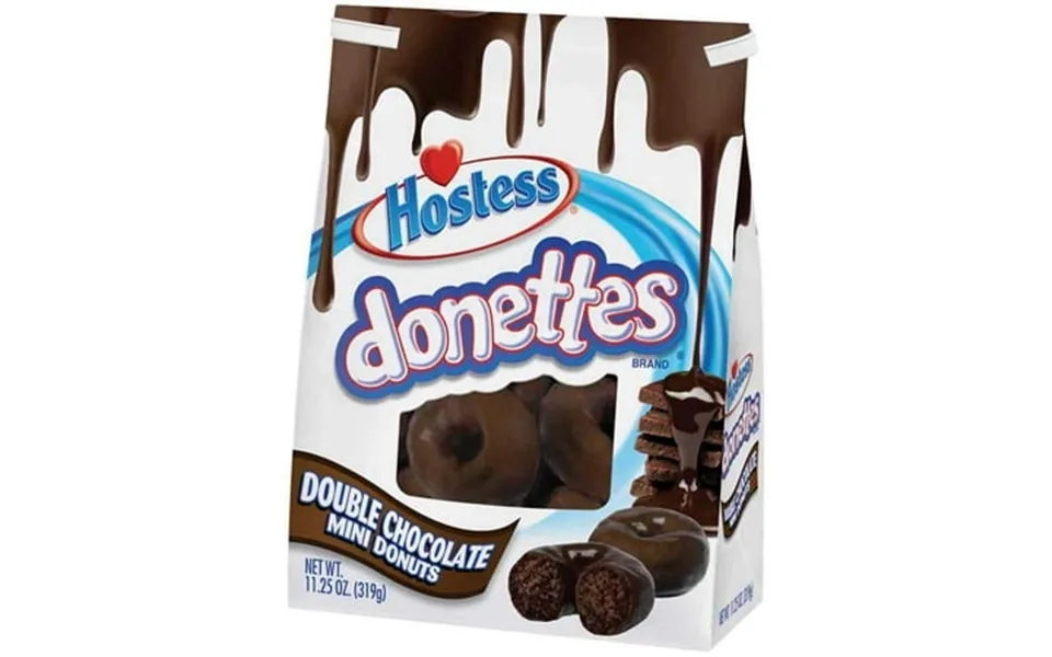Hostess Donettes Double Chocolate Mini Donuts 11.25 Oz Bag Pack Of 6