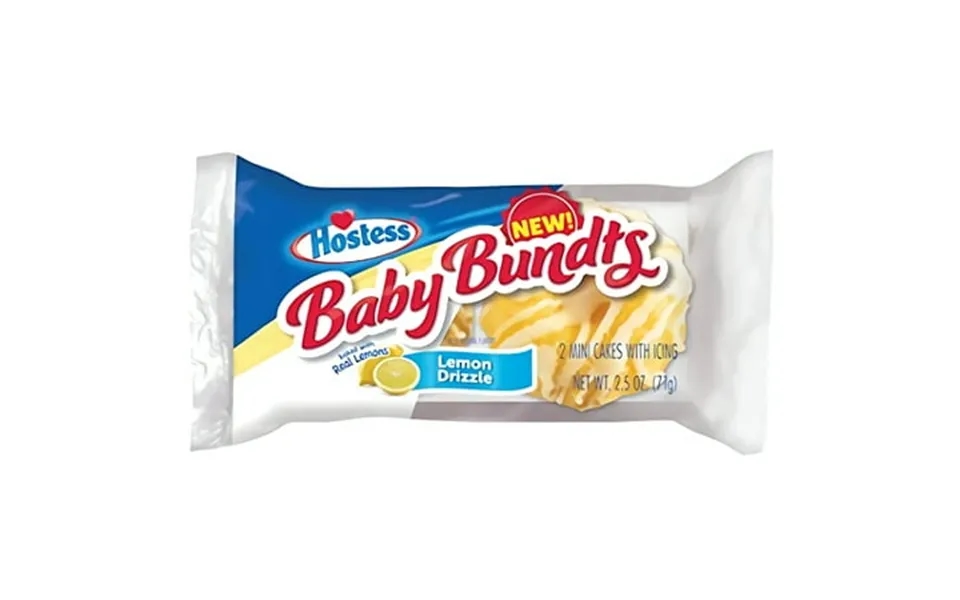 Hostess Lemon Drizzle Baby Bundt Cakes 2.5 Ounce 6 Count Box Pack Of 2 24 Total Cakes