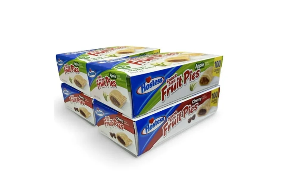 Hostess Snack Size 100 Calorie Mini Fruit Pies Four 12 Ct Boxes Apple & Cherry Combo 48 Total Pies