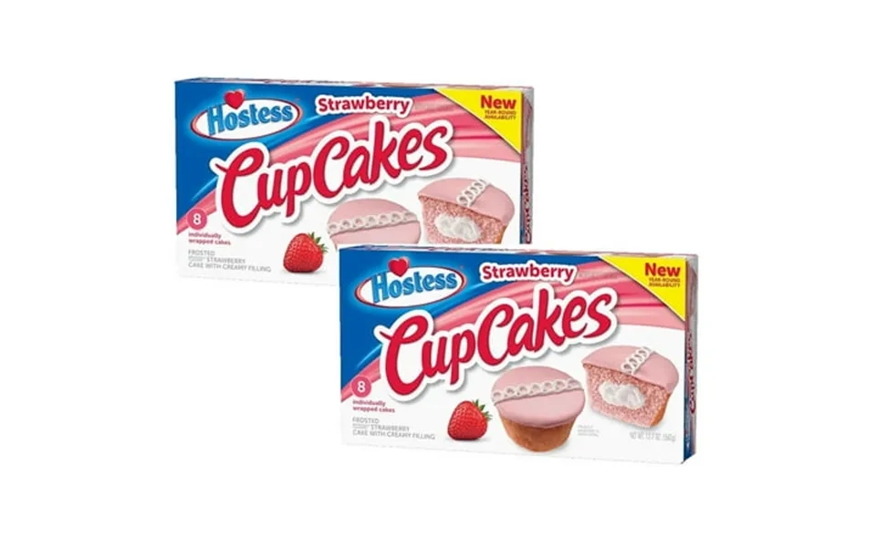 Hostess Strawberry Cupcakes 8 Count 12.7 Ounces 2 Packs