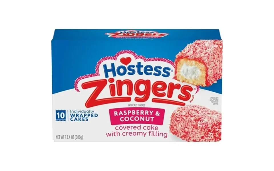 Hostess Zingers Snack Cakes Raspberry Artificially Flavored Cake 13