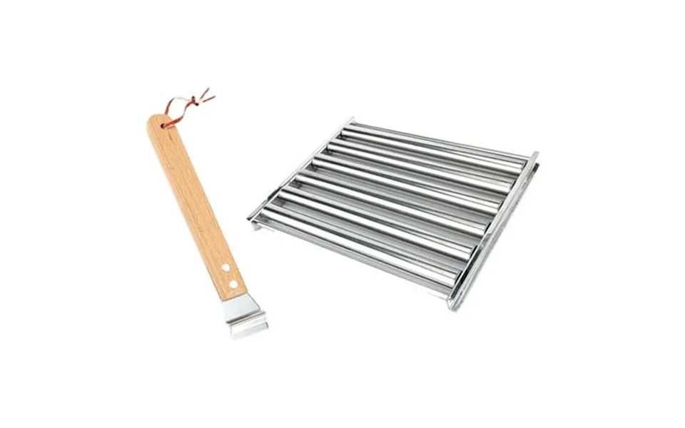 Hot Dog Roller Sausage Roller Rack Brat Griller Evenly Cooked Barbecue Grill Rack With Wood Handle For Buns Outdoor Egg