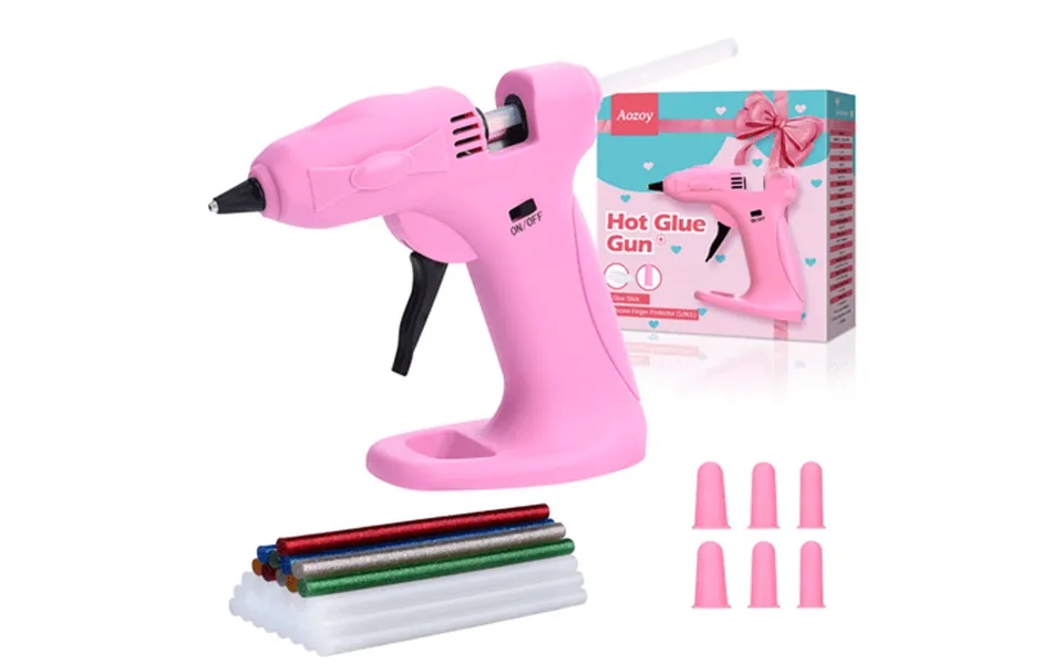 Hot Melt Cordless Glue Gun With 30 Glue Sticks & 6 Finger Protectors Usb Rechargeable Hot Glue Gun With Charging Stand F