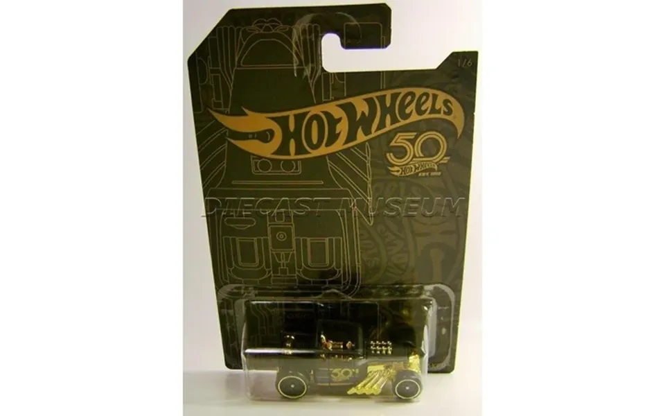 Hot Wheels 50th Anniversary Black & Gold Series Bone Shaker Diecast Car 1 64 Scale