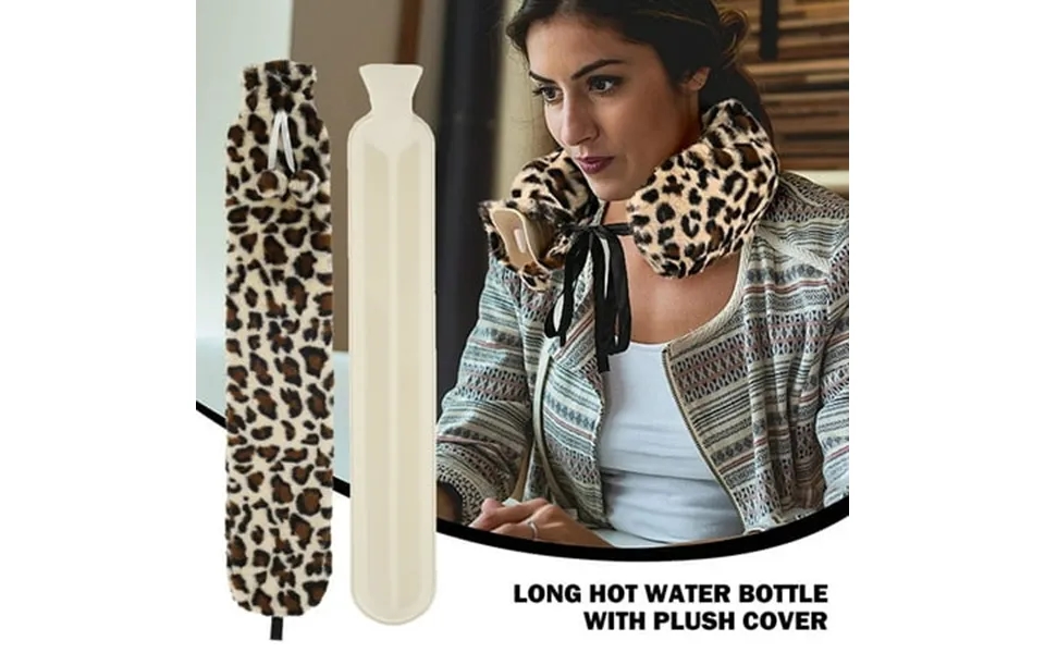 Hotbest 1 2pcs Long Hot Water Bottle With Cover 2l Rubber Warm Water Bag With Removeable & Washable Super Soft Plush Cov