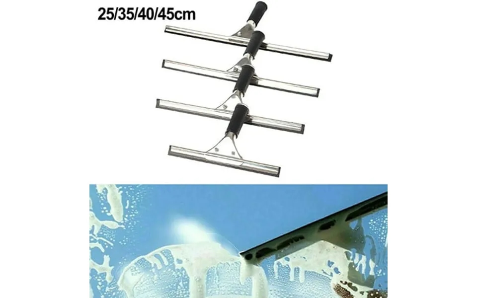 Household Shower Squeegee Glass Wiper Stainless Steel Window Scraper Cleaner With Self Adhesive Hook And Replaceable Wip