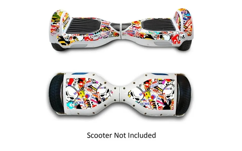 Hover Board Skin For Self-balancing Sticker Decals Electric Scooter Smart Balancing Scooters Vinyl Cover-bomb Skull