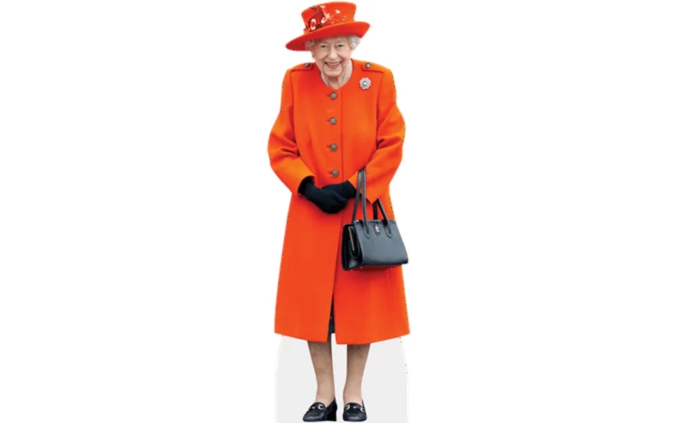 Hrh The Queen Orange Outfit Mini Cardboard Cutout Standee