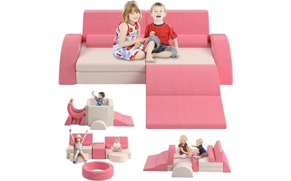 Hsunns 11pcs Modular Kids Play Couch For Living Room Foam Toddler Couches And Sofas For 2-7 Years Certified By Cpc Kids