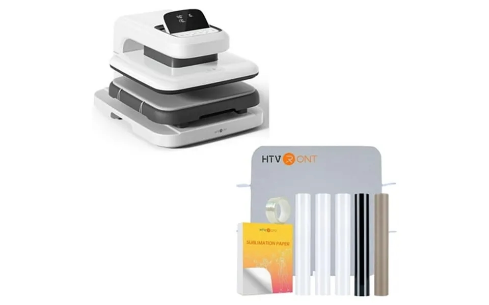Htvront Automatic Heat Press 2 & Heat Press Accessories For Heat Press -210 Pcs Includes Htv Sublimation Paper Teflon Sh