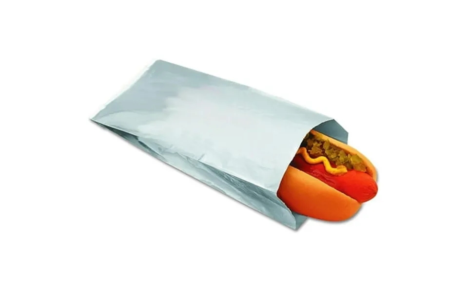 Htysupply 300456 Silver Paper Hot Dog Bag 3-1 2 X 1-1 2 X 8-1 2 Size Case Of 1 000