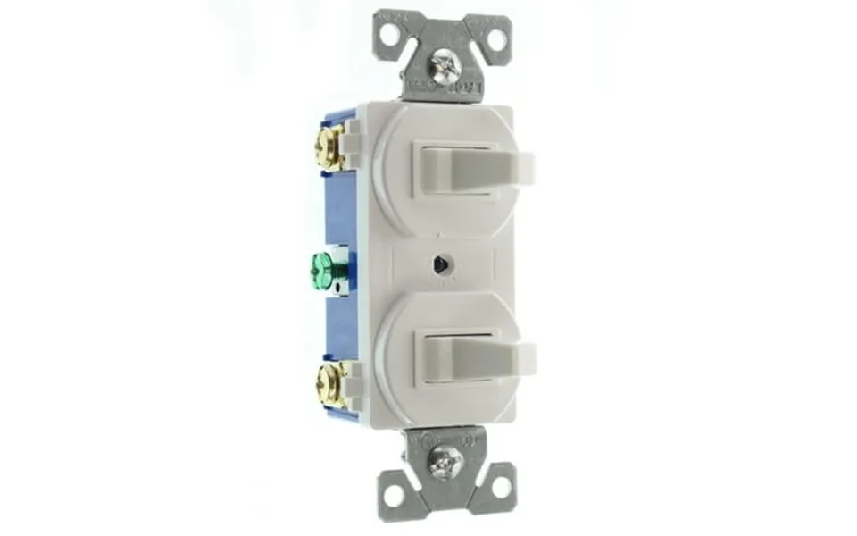 Hubbell Rc103wz Combo Double Toggle Switch 1 1-pole 1 3-way 15a 120 277-volt White 48-pk