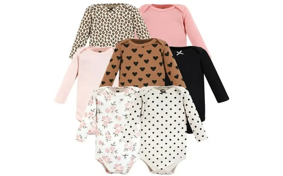 Hudson Baby Cotton Long-sleeve Bodysuits 7-pack Preemie-24 Months