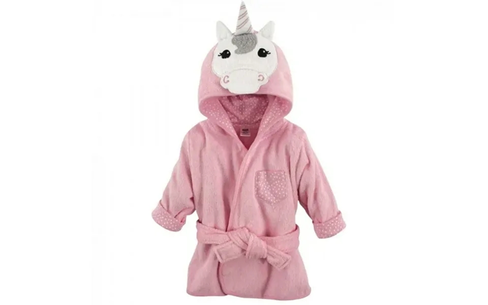 Hudson Baby Infant Girl Cotton Animal Face Bathrobe Unicorn 0-9 Months