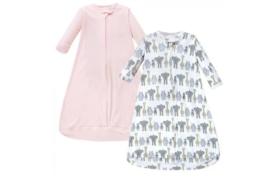 Hudson Baby Infant Girl Cotton Long-sleeve Wearable Sleeping Bag Sack Blanket Pink Safari 18-24 Months