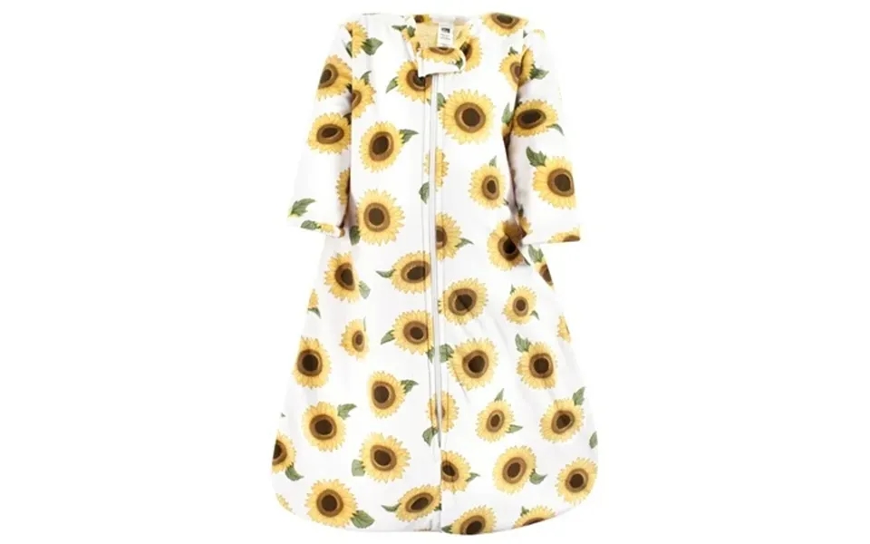 Hudson Baby Infant Girl Long Sleeve Plush Faux Fur Sleeping Bag Wearable Blanket Sunflower 0-6 Months