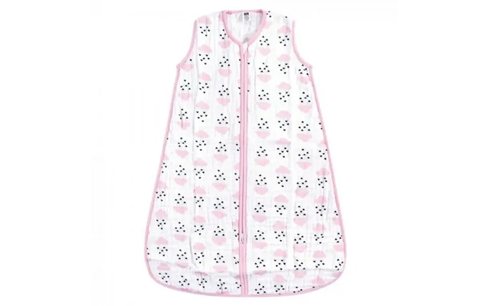 Hudson Baby Infant Girl Muslin Cotton Sleeveless Wearable Sleeping Bag Sack Blanket Clouds And Hearts 18-24 Months