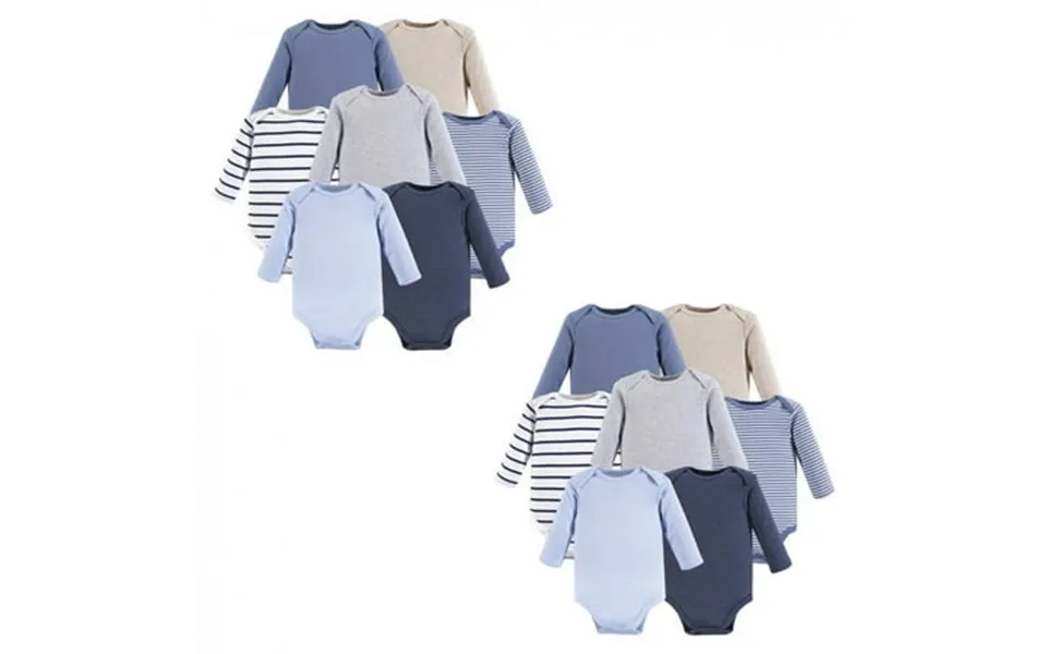 Hudson Baby Unisex Baby Cotton Long-sleeve Bodysuits Boy Basic 14-piece 0-3 Months