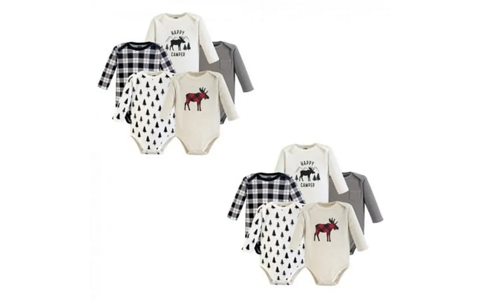 Hudson Baby Unisex Baby Cotton Long-sleeve Bodysuits Moose 10-piece 0-3 Months