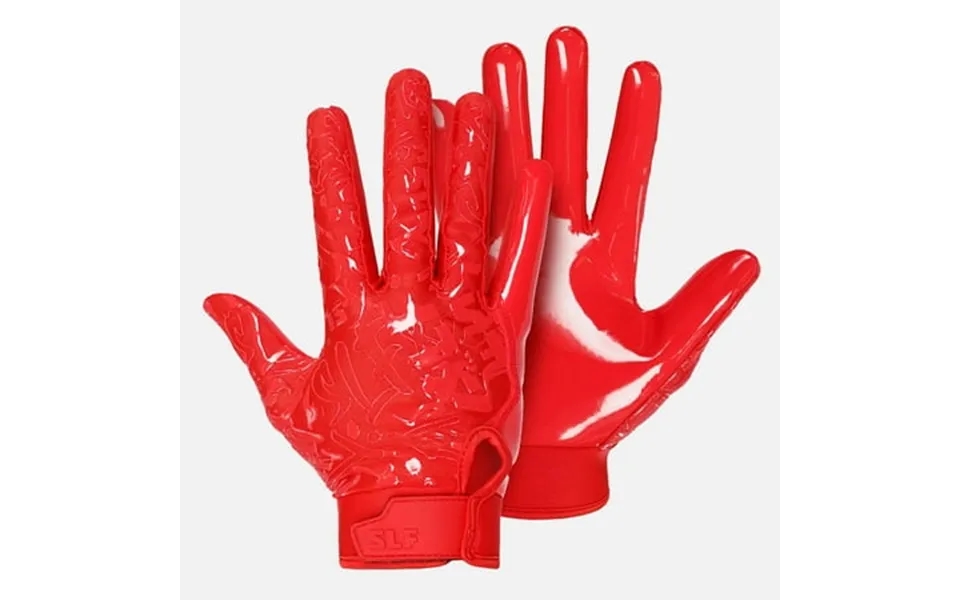 Hue Red Sticky Football Receiver Gloves