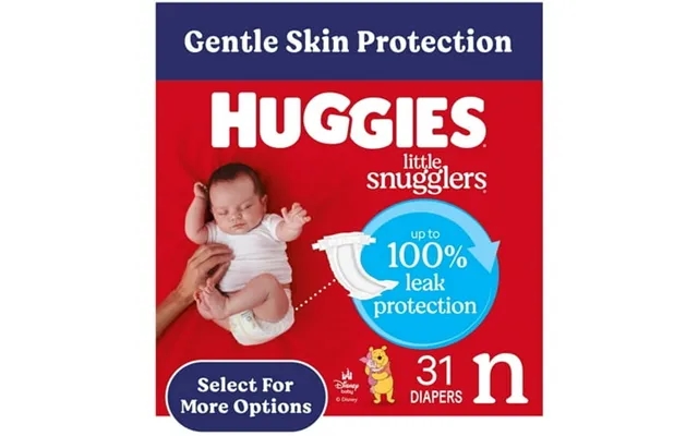 Huggies Little Snugglers Baby Diapers Size Newborn Up To 10 Lbs 31 Ct Select For More product image