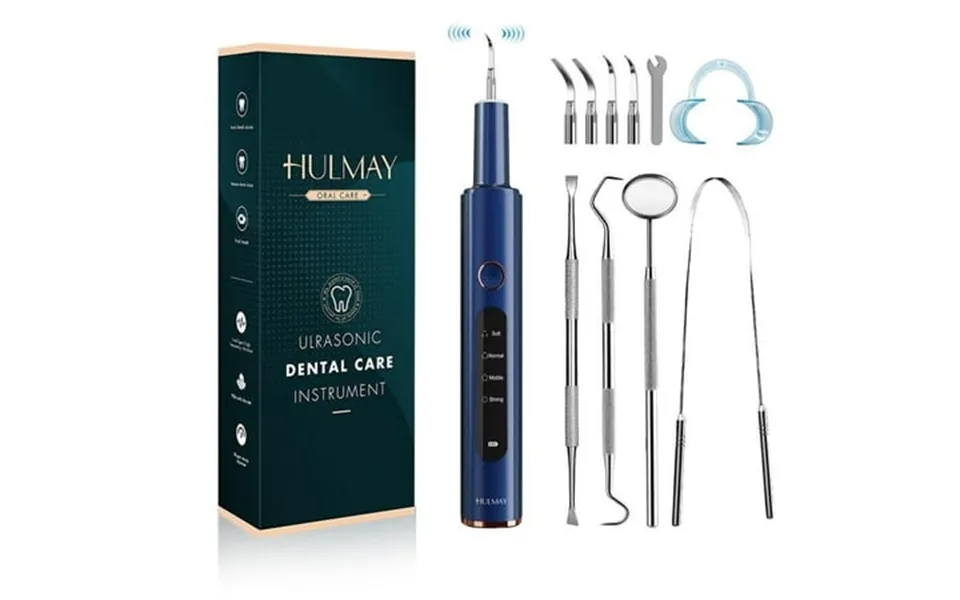 Hulmay Electric Plaque Remover For Teeth Rechargeable Tartar Cleaner With Led Light 4 Cleaning Modes 2 Replaceable Heads