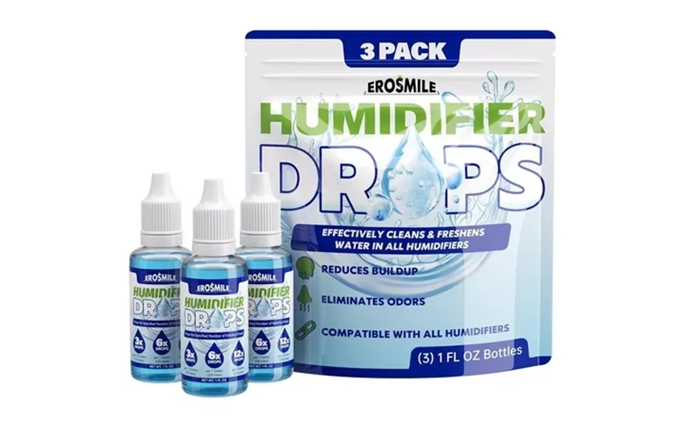 Humidifier Cleaner Drops 3 Pack Humidifier Water Treatment Cleaning Drops For All Makes & Models - Slows Buildup & Scali