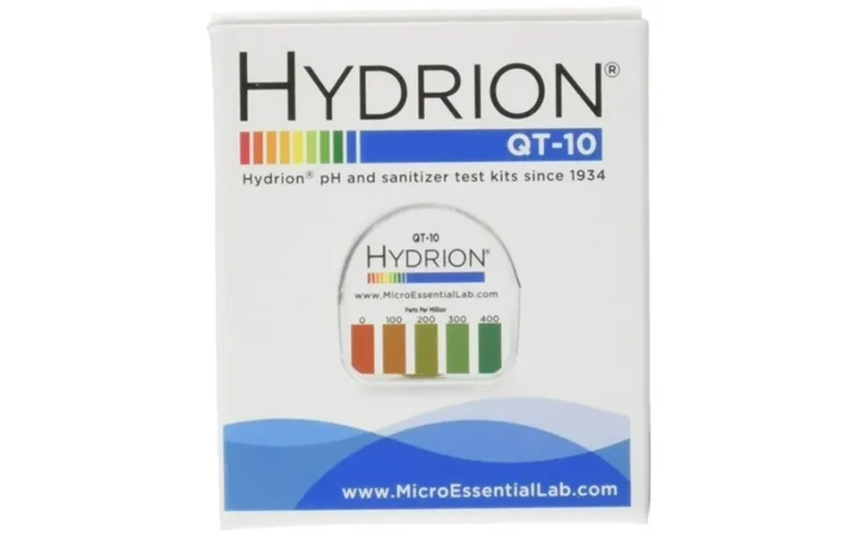 Hydrion Test Paper Quatenary 0-400 Ppm Pk10 Qt-10