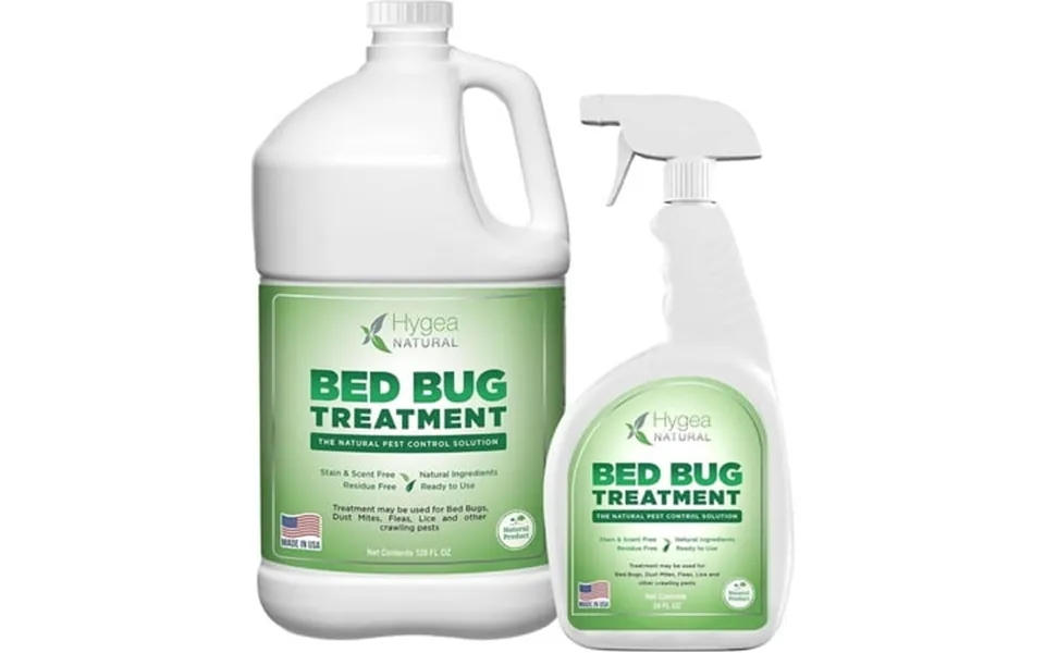 Hygea Natural Lice Mite And Bed Bug Spray Treatment Insect Killer Combo Regular 24 Oz Spray 1 Gallon Refill
