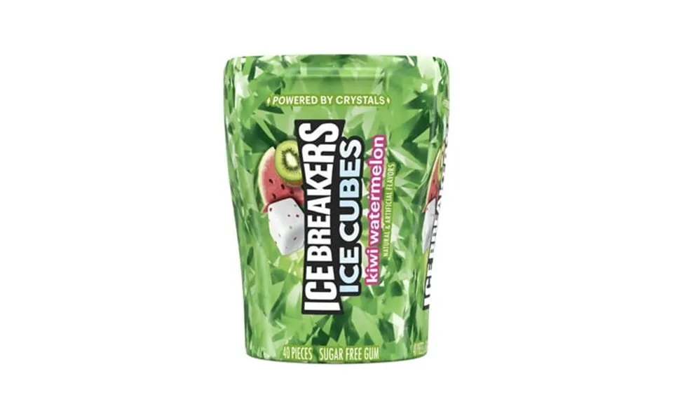 Ice Breakers Ice Cubes Kiwi Watermelon Sugar Free Chewing Gum - 40 Pc Packaging May Vary