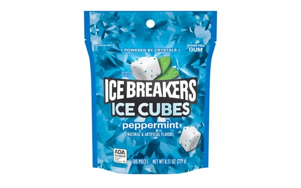 Ice Breakers Ice Cubes Peppermint Sugar Free Chewing Gum 100 Pc Package May Vary