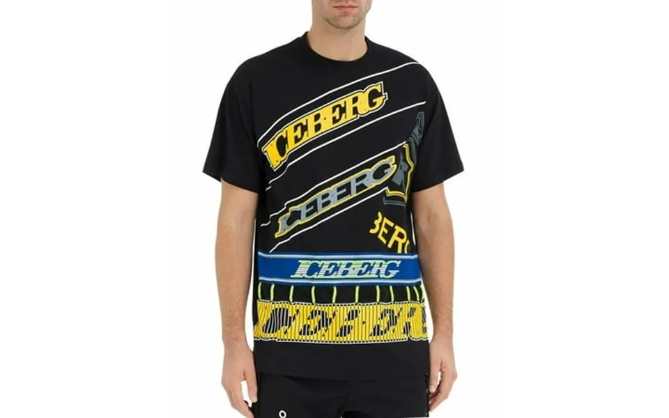 Iceberg Black Tape Graphic T-shirt Us Small